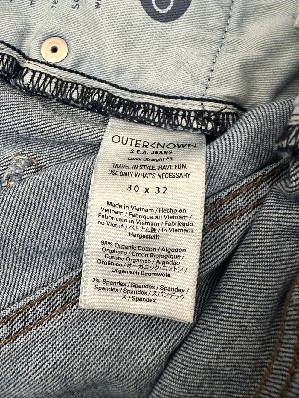 OUTERKNOWN S.E.A. Jeans Local Straight Fit 30x32